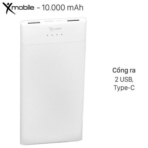 Pin sạc dự phòng Polymer 10.000mAh Type C Xmobile PW37Y5B Trắng