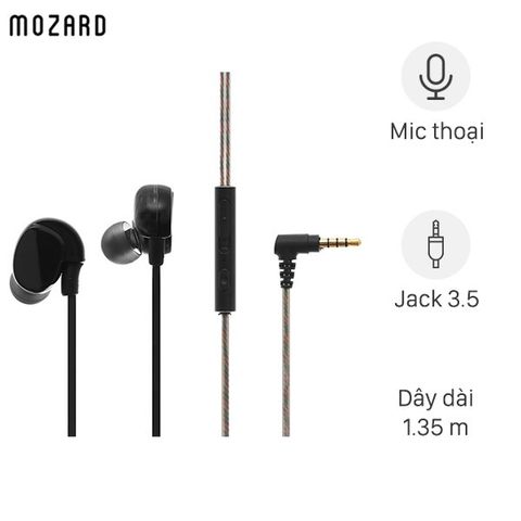 Tai nghe nhét tai dual driver EP Mozard S80 Đen
