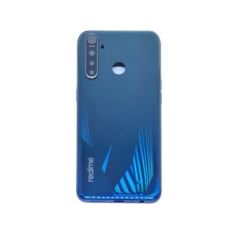 Nắp Lưng Realme 5 Pro Gồm Nút Nguồn, Nút Volume, Cụm Kính Camera (xanh, Xanh Đen)