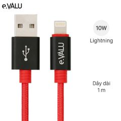  Cáp Lightning 1 m e.VALU Spanker B Đỏ Đen 