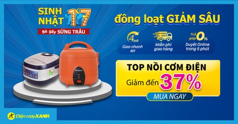 Nồi cơm điện giảm sốc 37% mừng sinh nhật, giao hàng miễn phí, mua ngay!