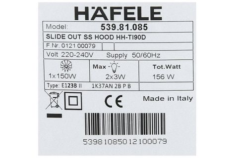 Máy hút mùi Hafele HH-TI90D (539.81.085)