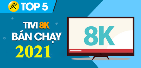 Top 5 tivi 8K bán chạy nhất năm 2021 tại Trung Tâm Bảo Hành
