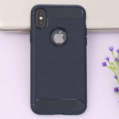 Ốp lưng iPhone X Nhựa dẻo Fancy COSANO Xanh đen