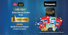  Tặng ngay bộ quà chăm sóc gia đình trị giá 1 triệu đồng khi mua máy giặt Panasonic TD Inverter 