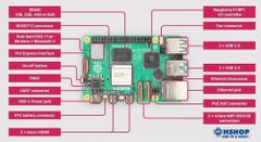  Raspberry Pi 5 RAM 8GB (Made in UK) 