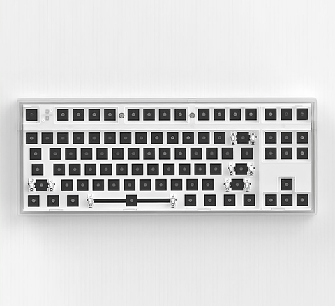 Bộ kit bàn phím cơ FL ESPORTS MK870 3 MODE Clear White