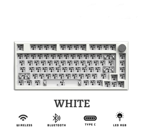Bộ kit bàn phím cơ FL ESPORTS MK750 3 MODE White
