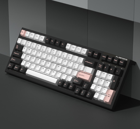 Bàn Phím Cơ FL ESPORTS FL100CPM WHITE OLIVIA FLCMMK Ice Pink Switch