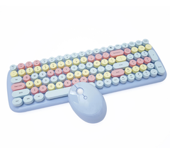  Bộ Phím Chuột Không Dây MOFII CANDY XR Xanh Tím 