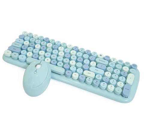 Bộ Phím Chuột Không Dây MOFII CANDY XR Xanh Biển