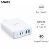 Adapter sạc 4 cổng USB Type C PD 100W Anker PowerPort Atom A2041 Trắng