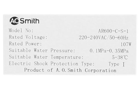 Máy lọc nước AOSMITH AR600-C-S-1 (Imei)