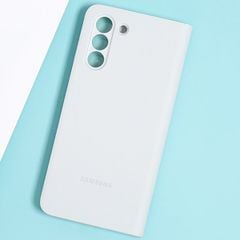  Bao da Galaxy S21 Nắp Gập Clear View Samsung Xám 