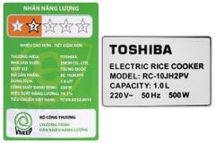  Nồi cơm nắp gài Toshiba RC-10JH2PV(B) 1L 