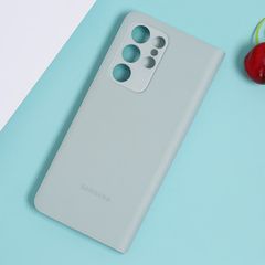  Bao da Galaxy S21 Ultra Nắp Gập Clear View Samsung Xám 