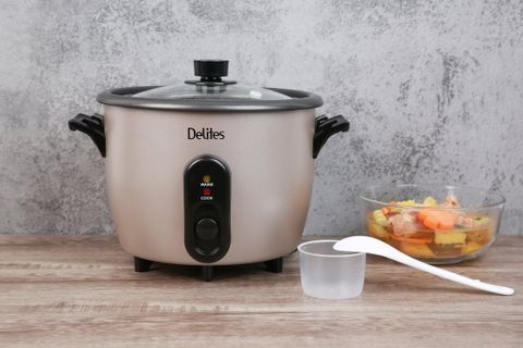 Nồi cơm nắp rời Delites RC-10W003 1.8L Nâu đồng