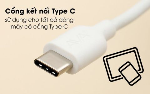 Cáp Type C 1m AVA DS431-WB Trắng