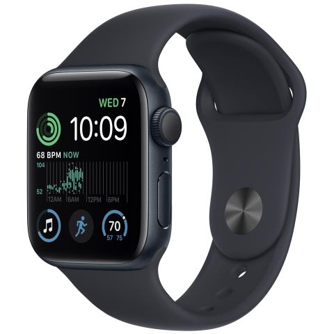 Apple Watch Se Gps 40mm Midnight Aluminium Case With Midnight Sport Band Mnjt3vn/a