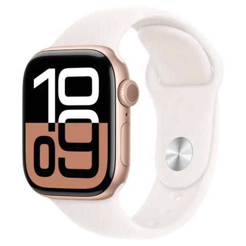 Apple Watch Series 10 GPS + Cellular 42mm Viền nhôm Dây cao su (Vàng hồng)
