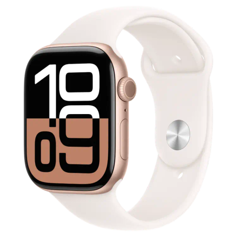 Apple Watch Series 10 GPS 46mm Viền nhôm Dây cao su (Vàng hồng)