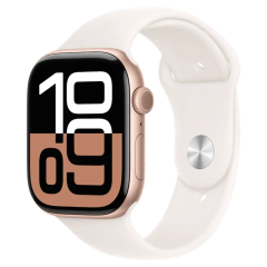  Apple Watch Series 10 GPS 46mm Viền nhôm Dây cao su (Vàng hồng) 