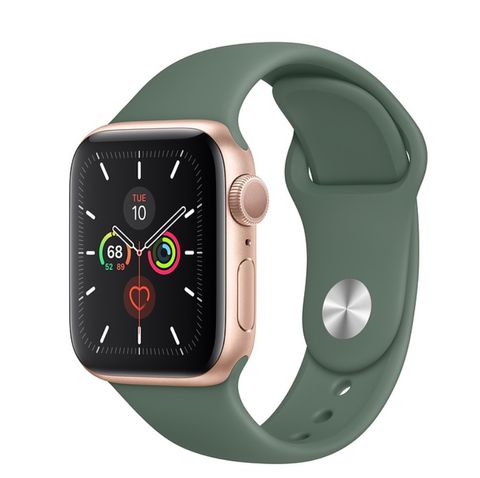 Apple Watch Series 5 Nhôm Sport (Dây Su) 44Mm Gps Hồng Alu Dây Xanh