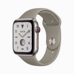  Apple Watch Series 5 Nhôm Sport (Dây Su) 44Mm Gps Trắng Alu Dây Xanh 