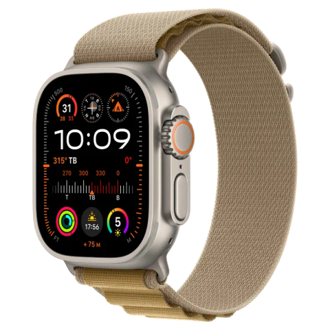 Apple Watch Ultra 2 GPS + Cellular 49mm viền Titanium Tự Nhiên Dây đeo Alpine