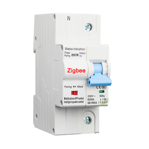 Aptomat Đơn Thông Minh Zigbee Tuya Shp-Zio2