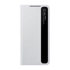  Bao da Galaxy S21 Plus Nắp Gập Clear View Samsung Xám 