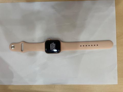 Apple Watch S6 GPS + Cellular, 40mm Gold Aluminium Case with Pink Sand Sport Band - Regular (M06N3VN/A)