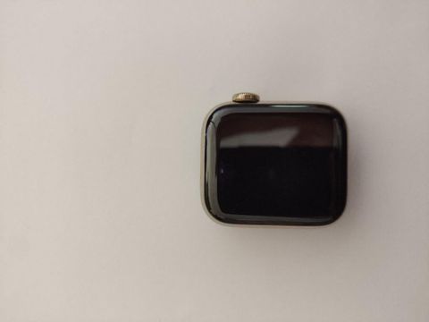 Apple Watch S6 GPS + Cellular, 40mm Gold Stainless Steel Case with Deep Navy Sport Band - (MJXM3VN/A)
