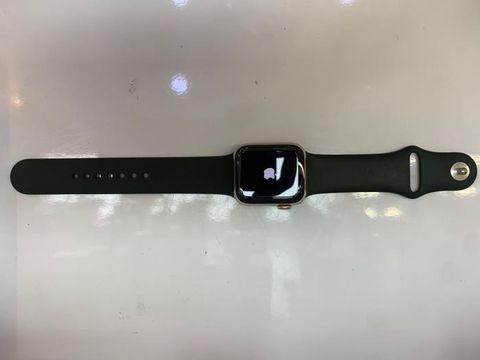 Apple Watch S6 GPS + Cellular, 40mm Gold Stainless Steel Case with Cyprus Green Sport Band - Regular (M06V3VN/A)