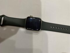  Apple Watch S6 GPS + Cellular, 40mm Gold Stainless Steel Case with Cyprus Green Sport Band - Regular (M06V3VN/A) 