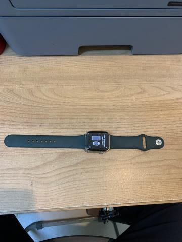 Apple Watch S6 GPS + Cellular, 40mm Gold Stainless Steel Case with Cyprus Green Sport Band - Regular