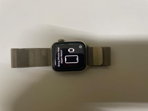 Apple Watch S6 GPS + Cellular, 40mm Gold Stainless Steel Case with Gold Milanese Loop (M06W3VN/A)