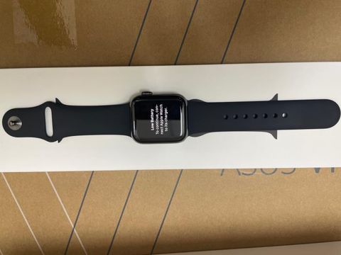 Apple Watch S6 GPS + Cellular, 40mm Graphite Stainless Steel Case with Black Sport Band - Regular (M06X3VN/A)