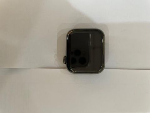 Apple Watch S6 GPS + Cellular, 40mm Graphite Stainless Steel Case with Black Sport Band - Regular (M06X3VN/A)