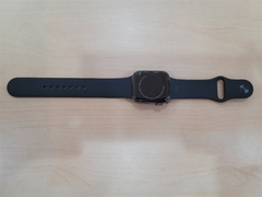  Apple Watch S6 GPS + Cellular, 40mm Graphite Stainless Steel Case with Black Sport Band - Regular (M06X3VN/A) 