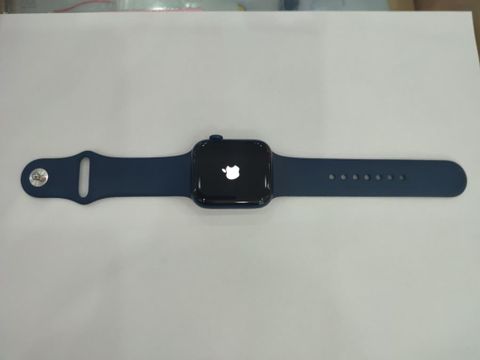 Apple Watch S6 GPS + Cellular, 44mm Blue Aluminium Case with Deep Navy Sport Band - Regular (M09A3VN/A)