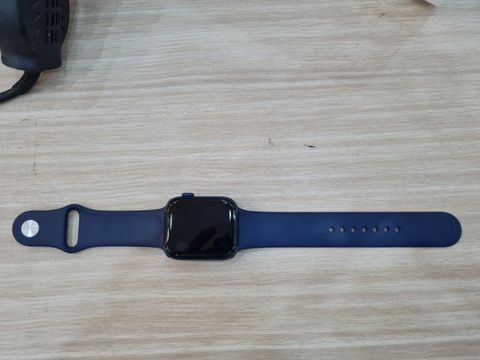 Apple Watch S6 GPS + Cellular, 44mm Blue Aluminium Case with Deep Navy Sport Band - Regular (M09A3VN/A)