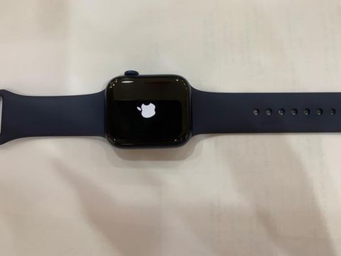 Apple Watch S6 GPS + Cellular, 44mm Blue Aluminium Case with Deep Navy Sport Band - Regular (M09A3VN/A)
