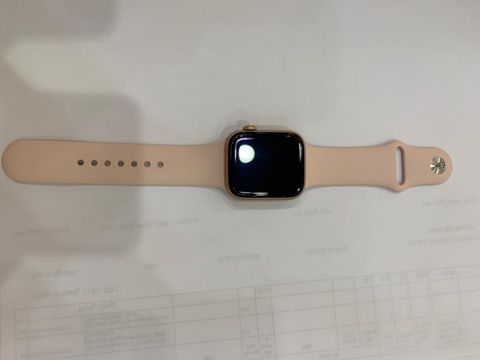Apple Watch SE GPS + Cellular, 44mm Gold Aluminium Case with Pink Sand Sport Band - Regular