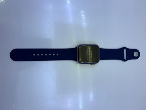 Apple Watch S6 GPS + Cellular, 44mm Gold Stainless Steel Case with Deep Navy Sport Band - (MJXN3VN/A)