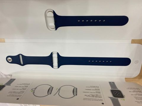 Apple Watch S6 GPS + Cellular, 44mm Gold Stainless Steel Case with Deep Navy Sport Band - (MJXN3VN/A)