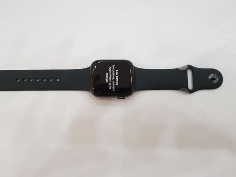 Apple Watch SE GPS + Cellular, 44mm Space Gray Aluminium Case with Black Sport Band - Regular