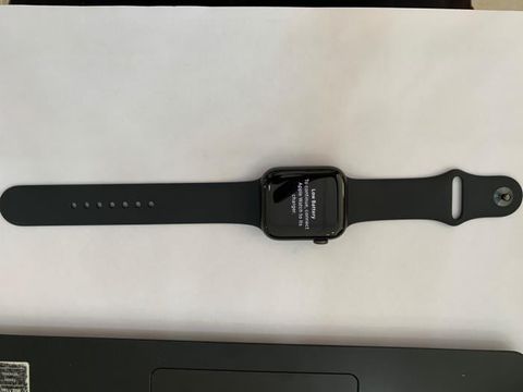 Apple Watch S6 GPS + Cellular, 44mm Space Grey Aluminium Case with Black Sport Band - Regular
