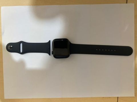 Apple Watch S6 GPS + Cellular, 44mm Space Grey Aluminium Case with Black Sport Band - Regular (MG2E3VN/A)