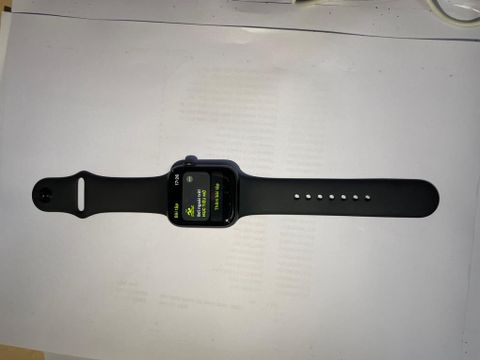 Apple Watch S6 GPS + Cellular, 44mm Space Grey Aluminium Case with Black Sport Band - Regular (MG2E3VN/A)